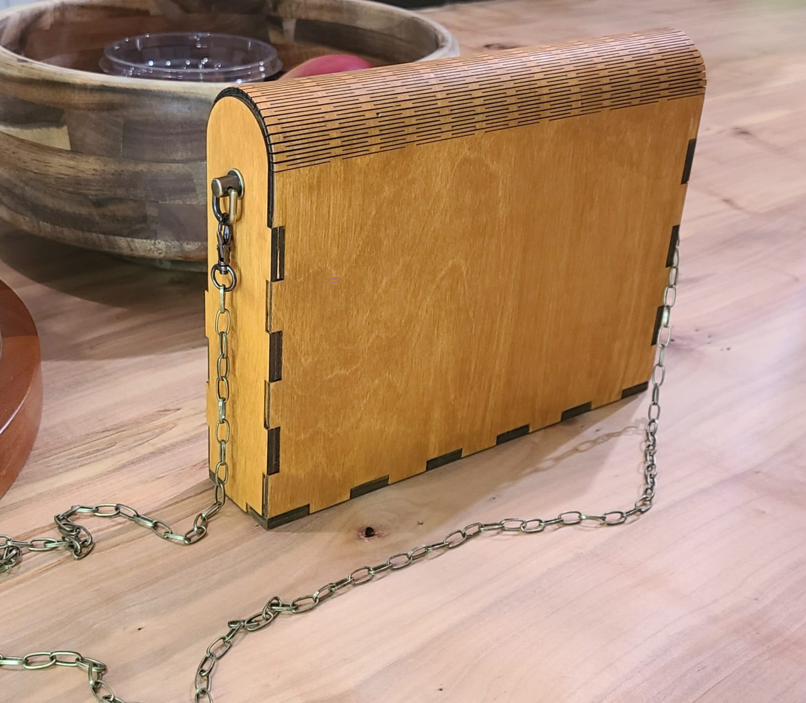 The Kelly Wood Purse - back