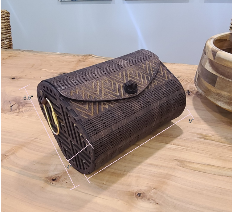 The Laurel Wood Purse - measurements